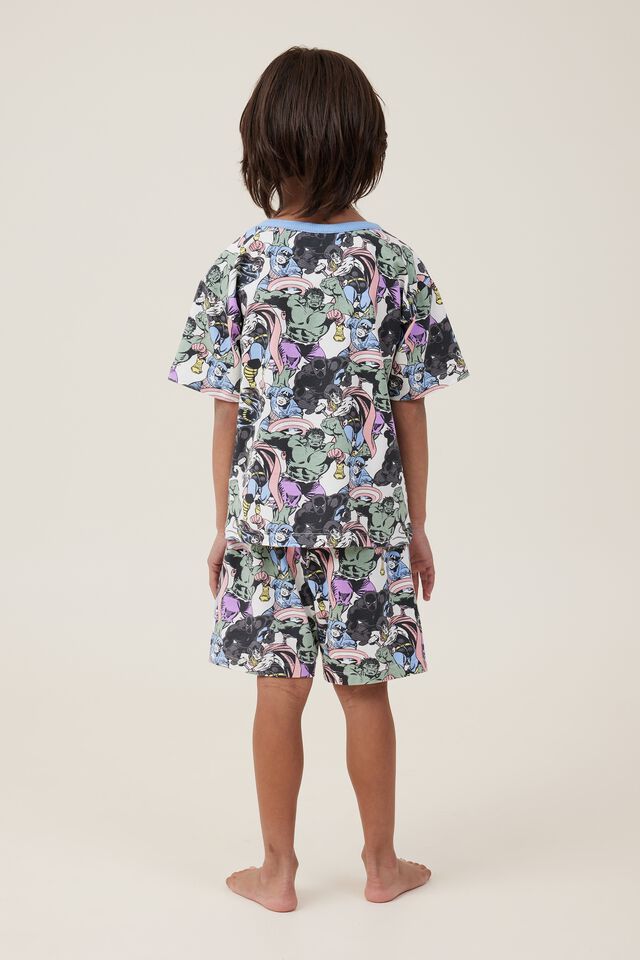 Pijamas - Felix Short Sleeve Pyjama Set License, LCN MAR VANILLA/MARVEL AVENGERS