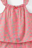 Adult Babydoll Pj Set Family Christmas, VARSITY RED/GINGHAM - example image 4