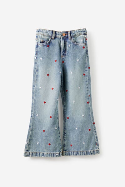 Bootleg Denim Jean, AIRLIE LIGHT BLUE/EMBROIDERY