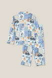 Lucas Long Sleeve Pyjama Set Licensed, LCN BLU DUSK BLUE/BLUEY PATCHWORK - alternate image 3
