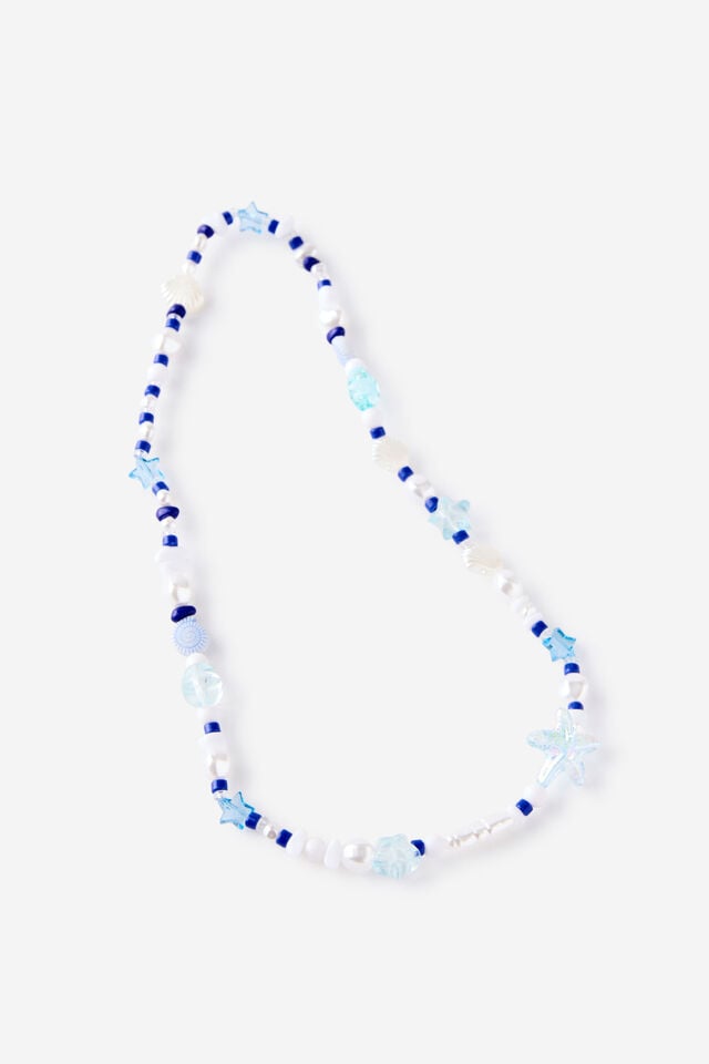 Kids Beaded Necklace, BLUE BONNET/BEADED ENCHANTED