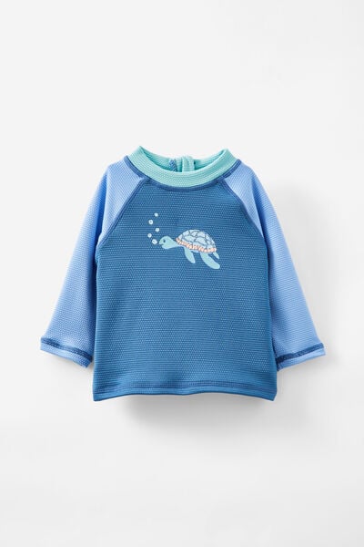 Camiseta Moda Praia - Freddie Rash Vest, PETTY BLUE/SEA TURTLES