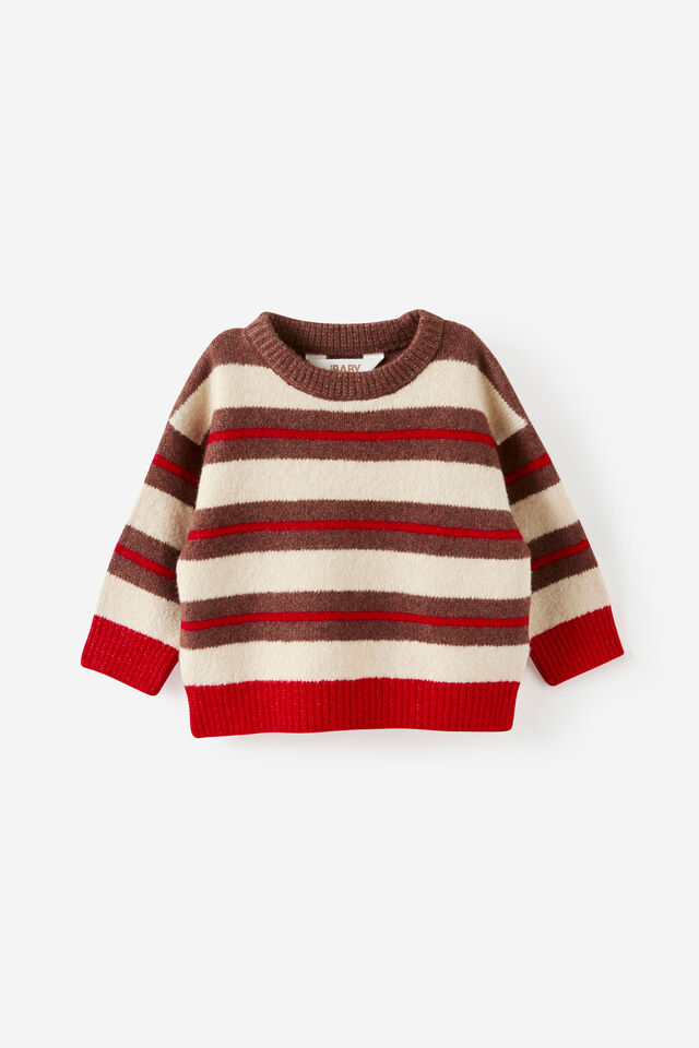 Baby Knit Jumper, RAINY DAY STRIPE