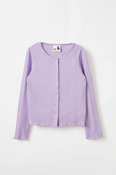 Ryder Button Long Sleeve, LILAC DROP