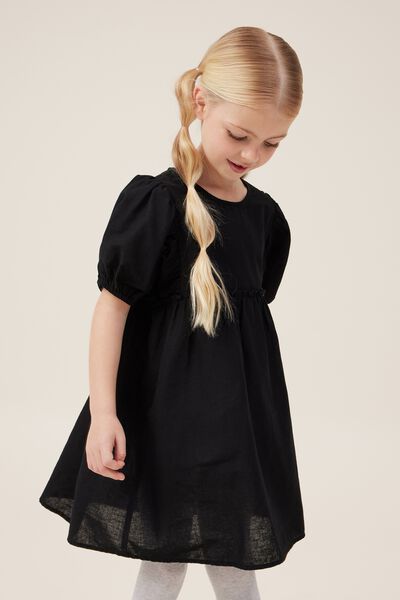 Kimora Short Sleeve Dress, BLACK