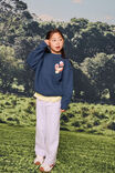 Sammy Oversized Crew, DENIM NAVY/CRUNCH TIME - example image 3