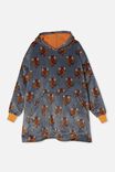 Snugget Adults Oversized Hoodie, SLOTH LOVE SUMMER GREY MARLE