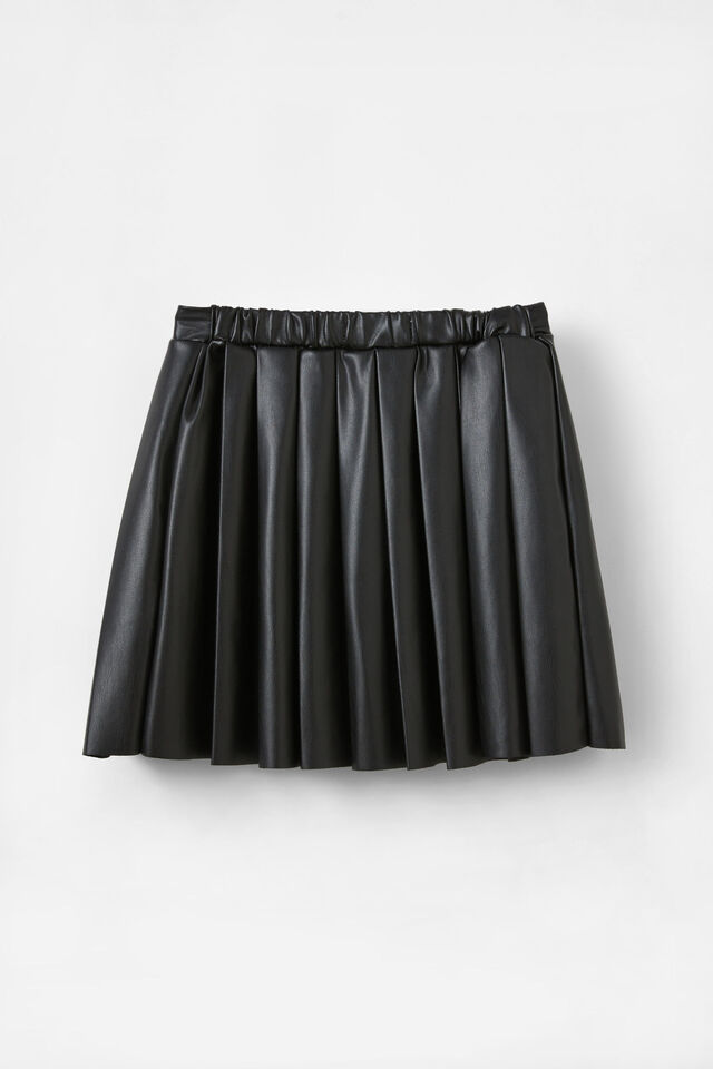 Athena Pleated Skirt, BLACK