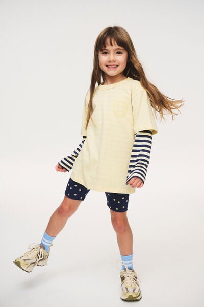 Essential Short Sleeve Graphic Tee, BUTTER YELLOW WASHED/FUNDAY