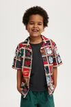 Cabana Short Sleeve Shirt, TAUPY BROWN/MULTI SANTA POST CARD - alternate image 1