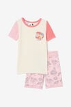 The Little Mermaid Harlow Super Soft Short Sleeve Pyjama Set, LCN DIS DARK VANILLA/ ARIEL BFF - alternate image 1