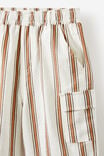 Landon Cargo Short, DARK VANILLA/TAUPY BROWN STRIPE - alternate image 2