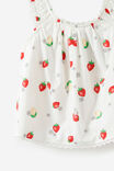 Gigi Babydoll Top, VANILLA/STRAWBERRY LEMONS - example image 2