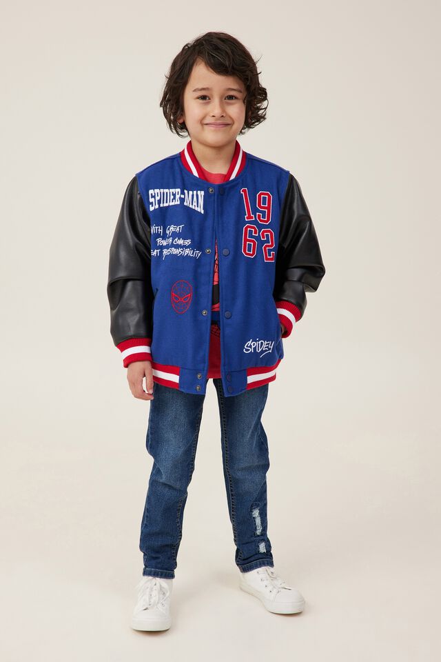 Cotton on Kids - License Bomber Jacket - LCN NBA Heritage red/nba Patchwork
