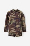 Flynn Long Sleeve Raglan Rash Vest, CAMO - example image 1