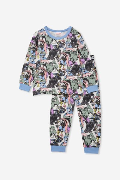 Ace Long Sleeve Pyjama Set Licensed, LCN MAR VANILLA/MARVEL AVENGERS