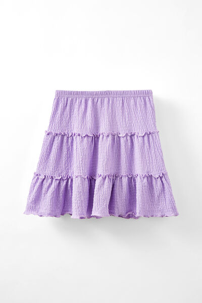 Hallie Tiered Skirt, LILAC DROP