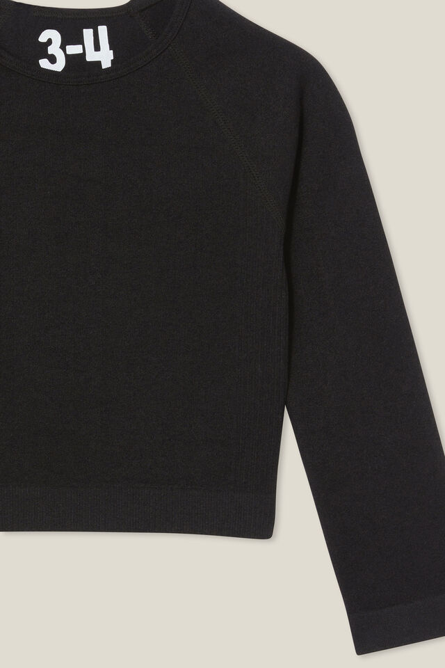 Camiseta - Norah Long Sleeve Top, BLACK
