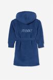 Boys Hooded Long Sleeve Sherpa Gown Personalised, PETTY BLUE - alternate image 1