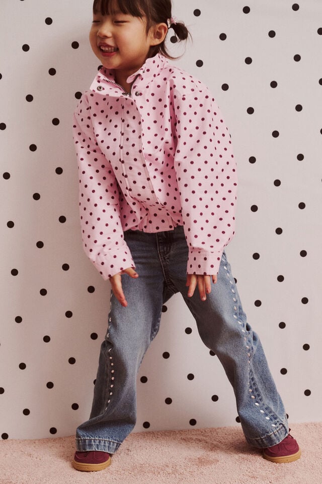 Bootleg Denim Jean, BLUE HAVEN MID BLUE/STUDS