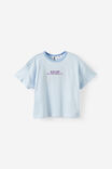 License Drop Shoulder Boxy Short Sleeve Tee, LCN NET DEMON HUNTERS/BLUE WHISPER - example image 1