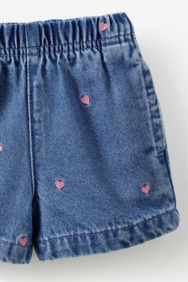 Jagger Denim Short, BURLEIGH BLUE WASH/HEART