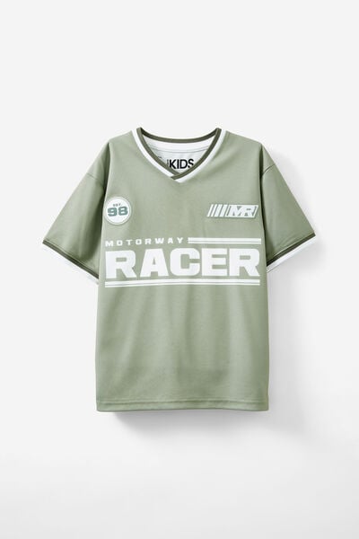 Scottie Short Sleeve Sport Tee, DEEP SAGE/SWAG GREEN/HIGHWAY RACER