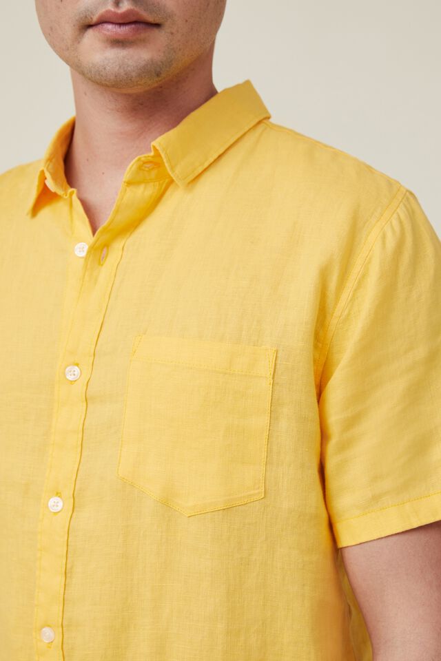 Linen Short Sleeve Shirt, TUSCAN SUN