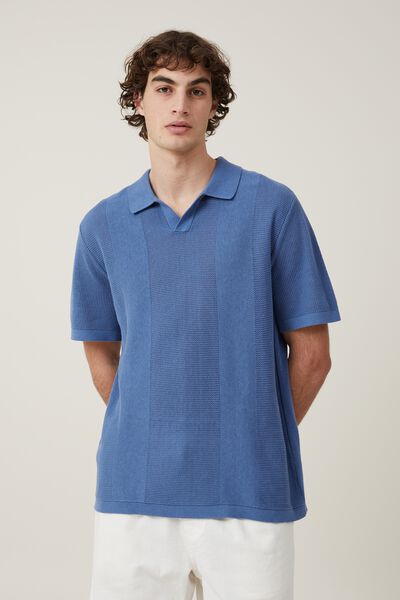 Resort Short Sleeve Polo, PACIFIC BLUE