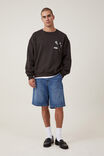 Box Fit College Crew Sweater, WASHED BLACK / NY LACROSSE - alternate image 2