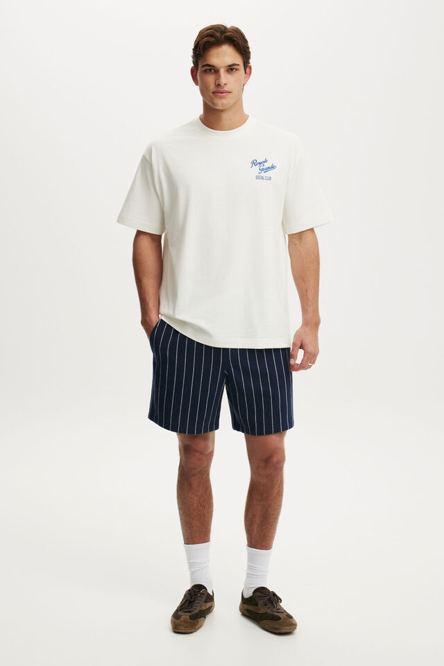 Easy Short, NAVY THIN STRIPE