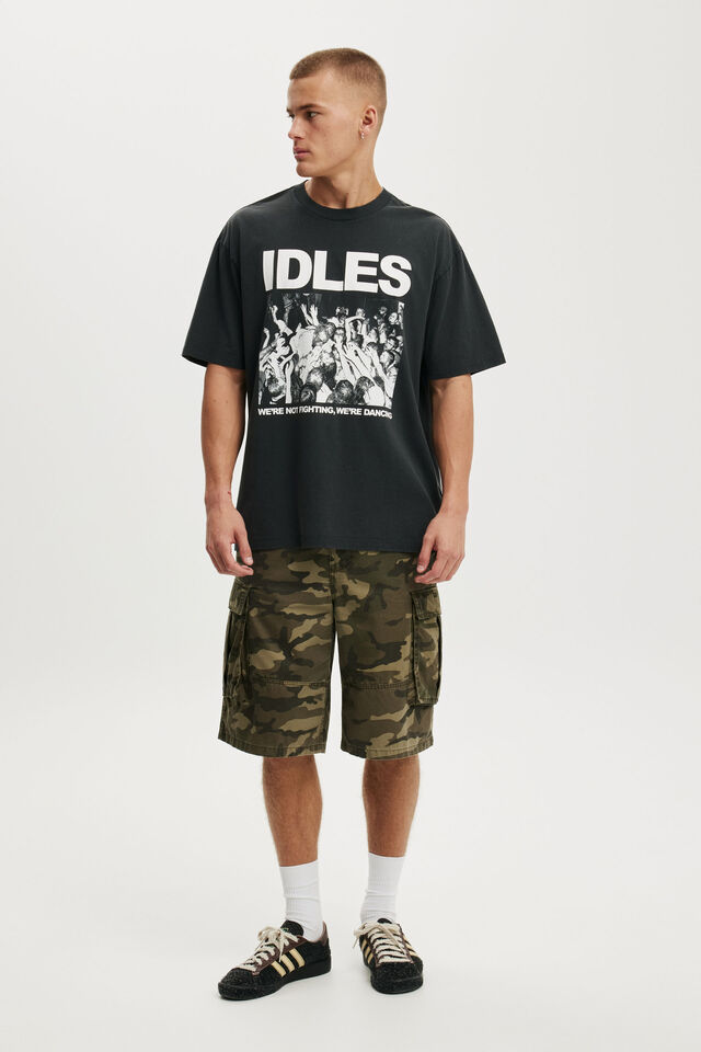 Idles Music Everyday Fit T-Shirt, LCN BRA WASHED BLACK / IDLES - DANCING
