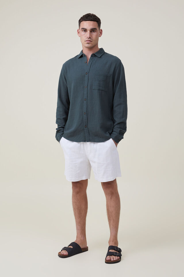 Portland Long Sleeve Shirt, FOREST CHEESECLOTH