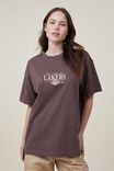 NBA Los Angeles Lakers Box Fit T-Shirt, LCN NBA WASHED CHOCOLATE/LOS ANGELES LAKERS - alternate image 2