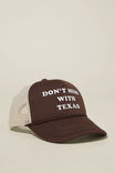 Boné - Trucker Hat, CHOCOLATE/DON T MESS WITH TEXAS - vista alternativa 1
