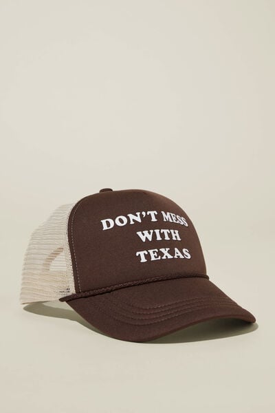 Boné - Trucker Hat, CHOCOLATE/DON T MESS WITH TEXAS