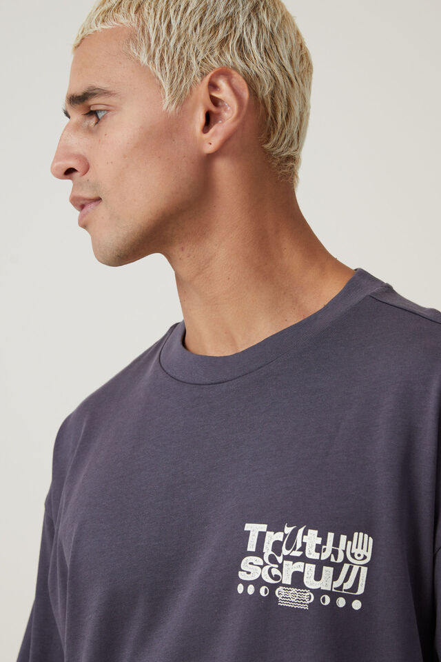 Box Fit Graphic T-Shirt, LATE NIGHT BLUE / TRUTH SERUM