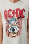 Acdc Oversized Muscle Tank, LCN PER IVORY/ACDC - FLY ON THE WALL - alternate image 4