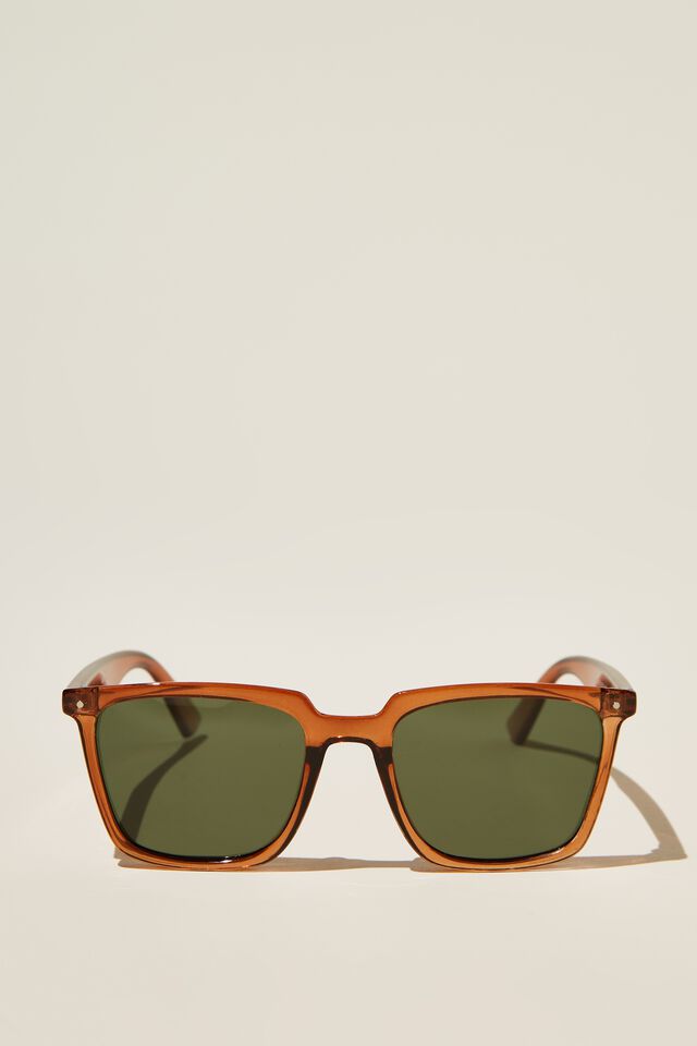 Newtown Polarized Sunglasses, TOFFEE / DARK GREEN