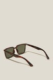 Newtown Sunglasses, DARK TORT/DARK GREEN - alternate image 3