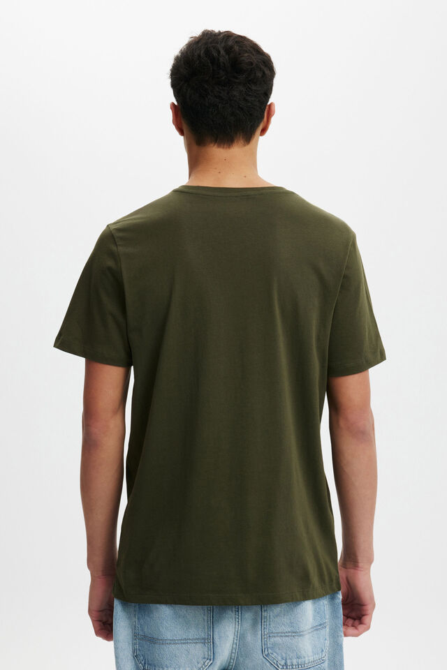 Organic V-Neck T-Shirt, DUFFLE GREEN