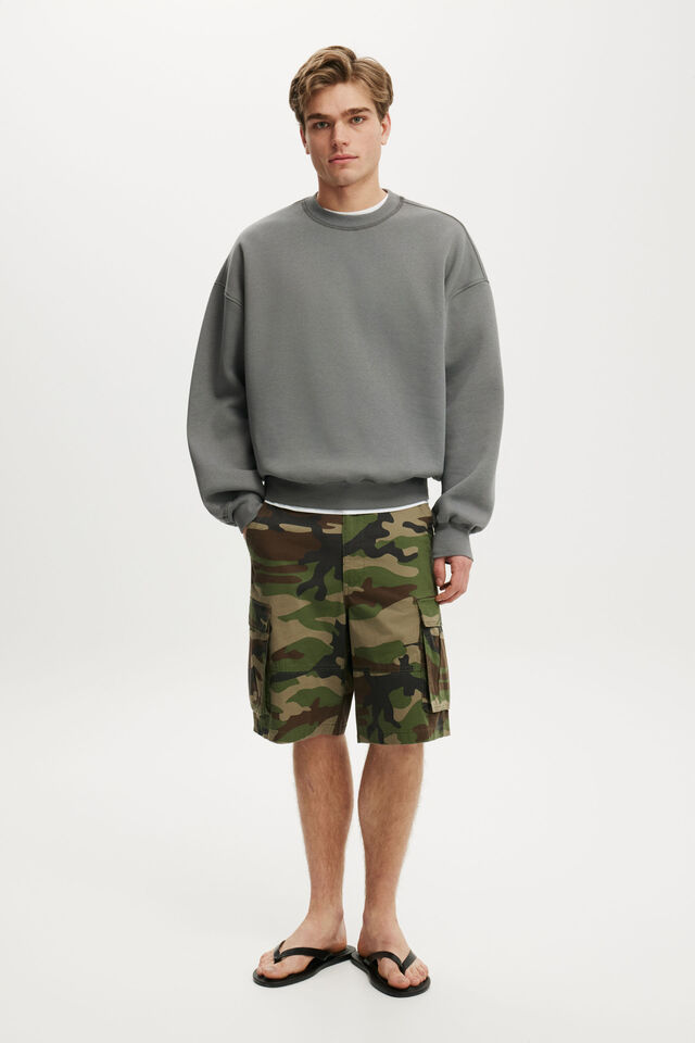 Relaxed Crew Sweater, SLATE STONE