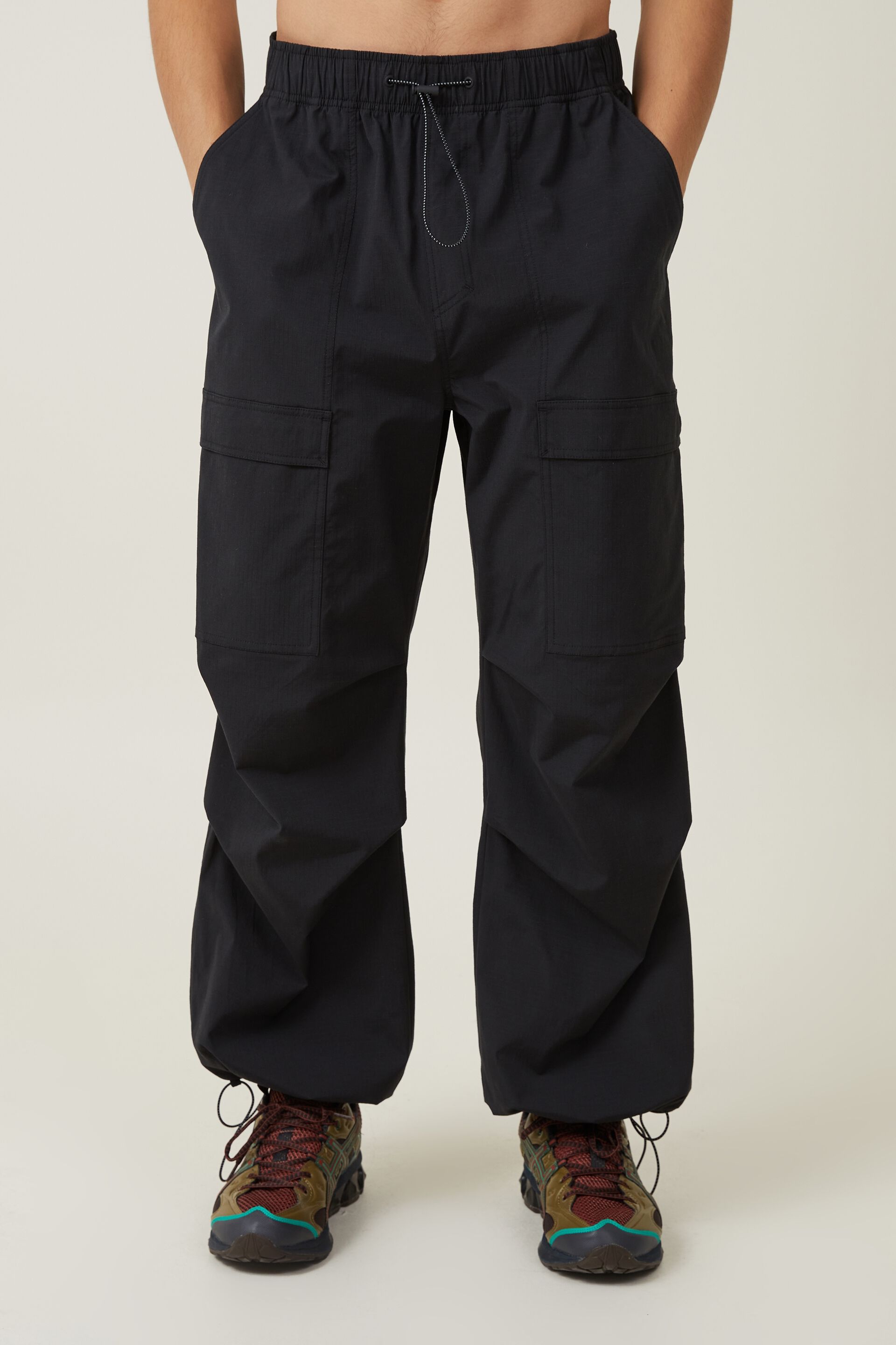 Loose Fit Parachute Pants - Denim gray - Men | H&M CA