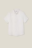 Linen Short Sleeve Shirt, WHITE - alternate image 6