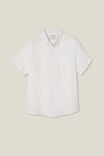 Linen Short Sleeve Shirt, WHITE - alternate image 6