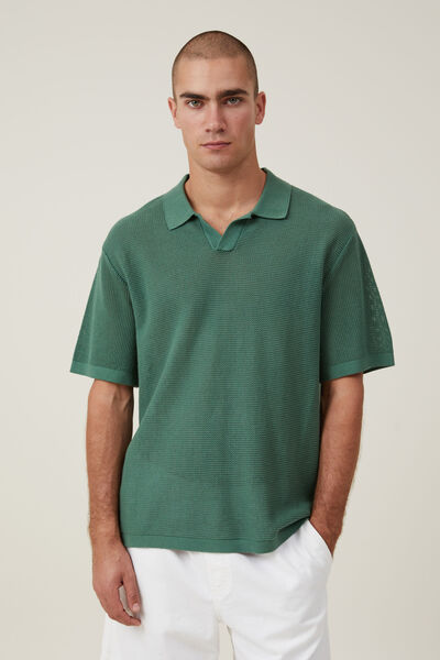 Resort Short Sleeve Polo, ANTIQUE GREEN