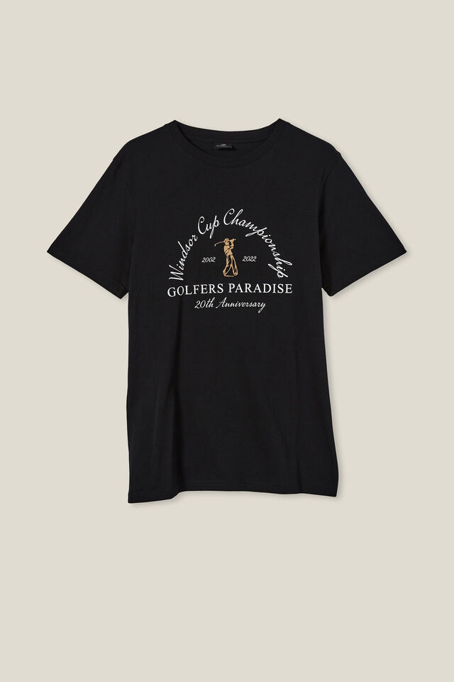 Camiseta - Tbar Classic T-Shirt, BLACK/GOLFERS PARADISE