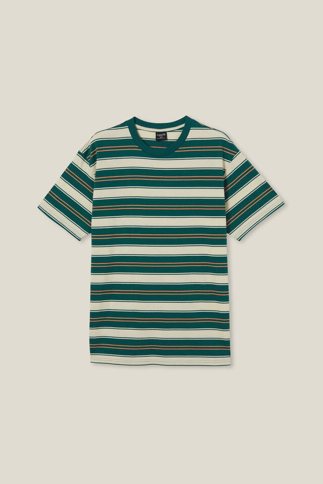 Loose Fit Stripe T-Shirt, GREEN EVERYDAY STRIPE