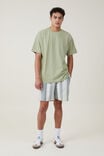 Box Fit Plain T-Shirt, GREEN TEA - alternate image 2