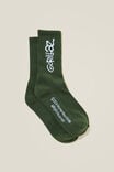 Special Edition Sock, LCN WMG PINE NEEDLE GREEN/GORILLAZ LOGO - alternate image 1